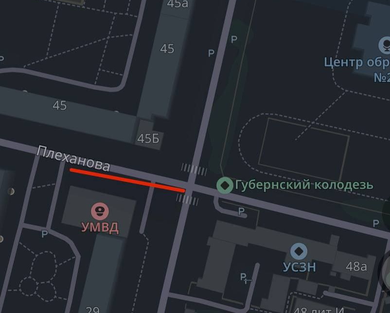 С 15 апреля у здания УМВД на улице Плеханова в Туле запретят остановку и стоянку авто