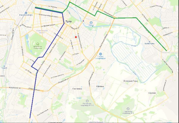 В Туле 28 и 29 марта ограничат движение трамваев на улице Воздухофлотской