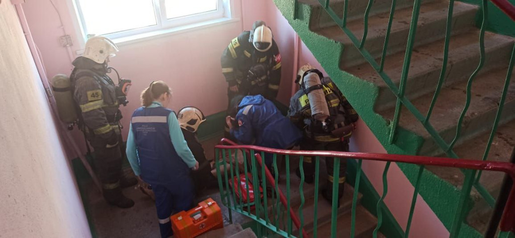 Один человек пострадал на пожаре в многоэтажке на Максима Горького в Туле