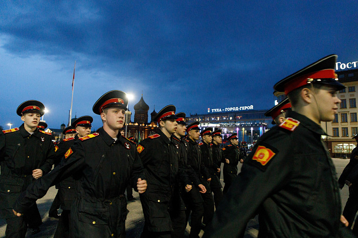 Первая репетиция Парада Победы прошла на площади Ленина в Туле