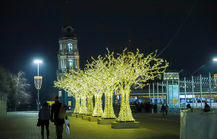 Более 120 общественных пространств в Тульской области украсят к Новому году до 20 декабря