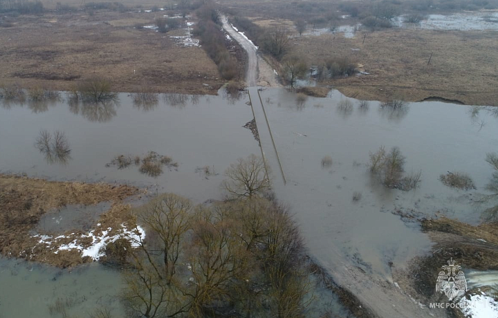 Несколько низководных мостов и участков дорог в Тульской области остаются подтоплены 24 марта
