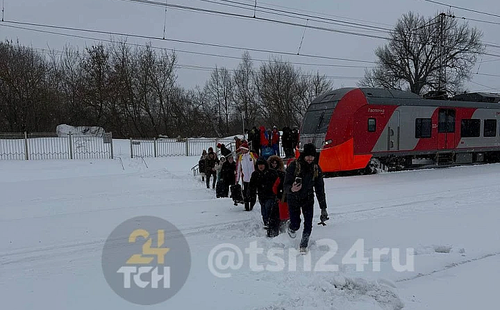В Тульской области на железной дороге пять рейсов были задержаны 19 февраля из-за снегопада