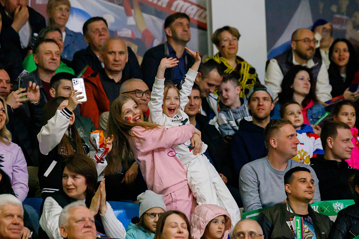 Фоторепортаж: как прошел матч между национальными сборными России и Беларуси