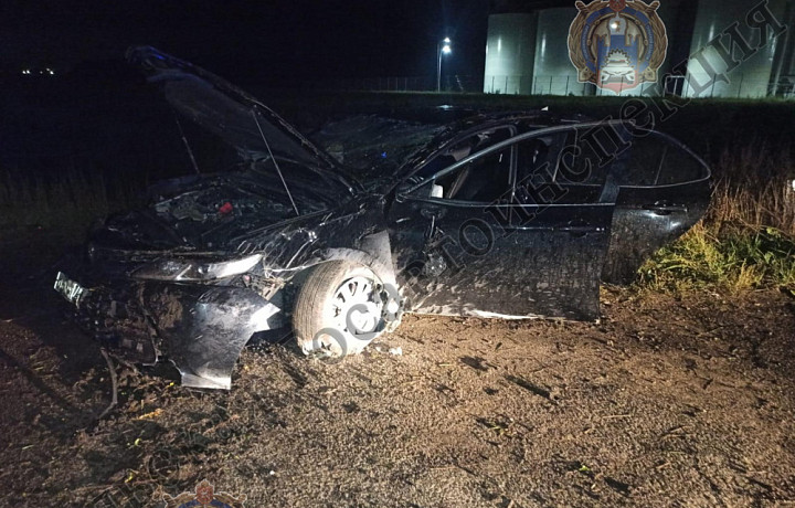 Нетрезвый водитель Toyota съехал с дороги «Быковка – Богородицк» в Киреевском районе и опрокинул авто