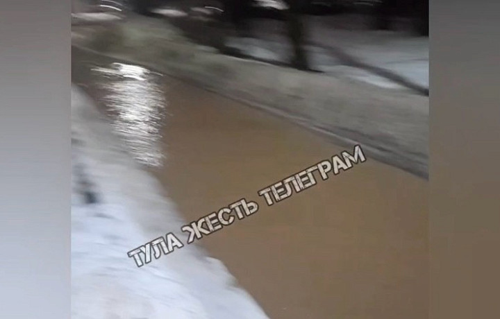 На улице Макаренко в Туле прорвало трубы