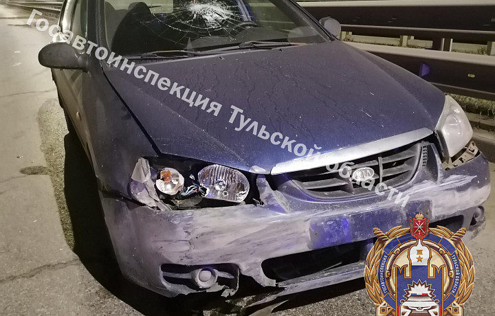 Водитель Kia Cerato не справилась с управлением и врезалась в отбойник в Туле