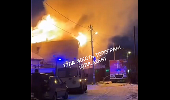 В тульском поселке Горелки загорелся частный дом