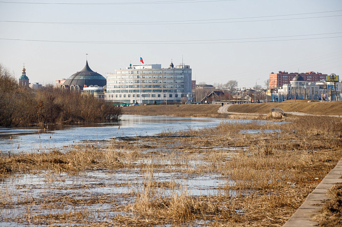 Пролетарская набережная в Туле вот-вот уйдет под воду: пик паводка возможен уже на следующей неделе