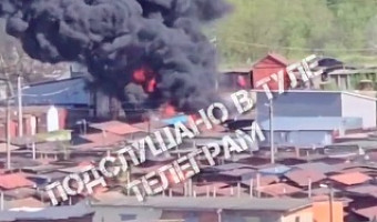 В Туле на улице Овражная произошел мощный пожар