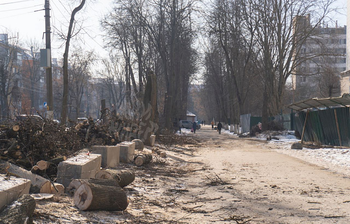 Очевидцы: на улице Фридриха Энгельса в Туле начали готовиться к расширению дороги