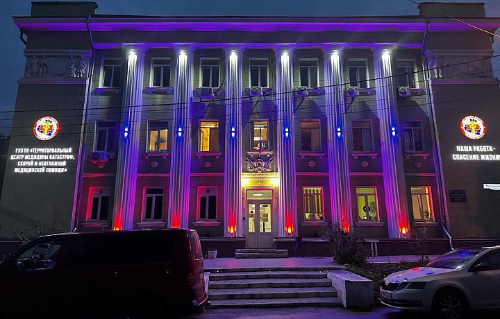 Здание подстанции скорой помощи в Туле получило подсветку