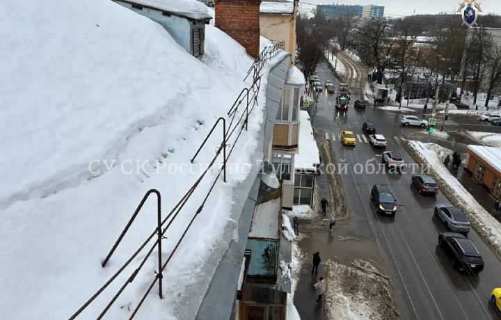 В Туле возбудили уголовное дело после падения наледи на подростка на улице Фридриха Энгельса