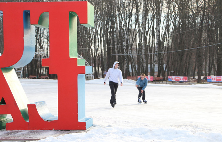 В Центральном парке Тулы снова залили большой каток
