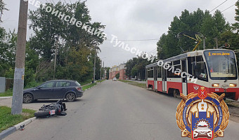 «Опель Астра» не уступил дорогу и сбил электромотоцикл на улице Марата в Туле
