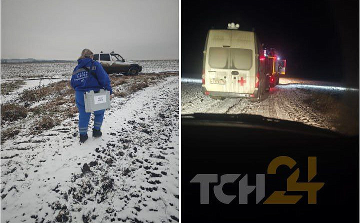 Медикам пришлось идти пешком к пациенту в деревне под Веневом: машина застряла, дороги к населенному пункту просто нет