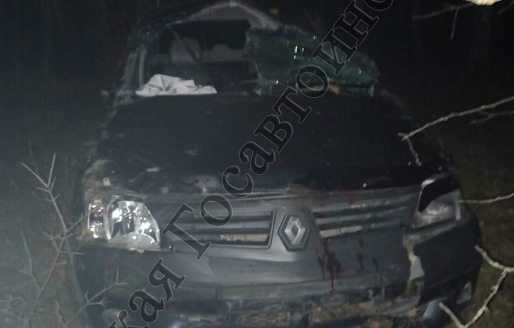 В Киреевском районе водитель Renault Logan попал в больницу после ДТП