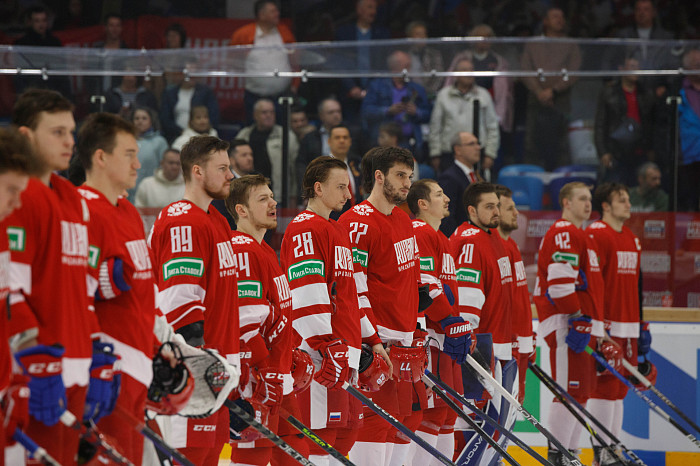 Фоторепортаж: как прошел матч между национальными сборными России и Беларуси