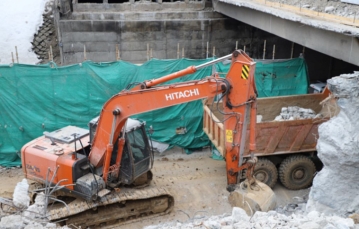 Первый этап реконструкции Орловского путепровода в Туле выполнен на 45%