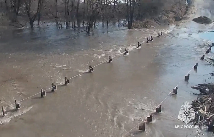 В Ясногорском районе затопило низководный мост 3 апреля