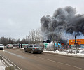 Опубликованы фото с места крупного пожара на предприятии в Щёкине