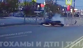 Мотоциклист попал в больницу после ДТП на Одоевском шоссе в Туле