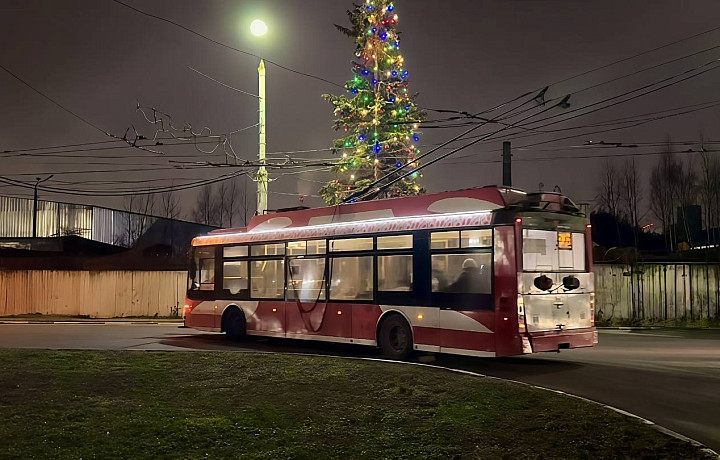 Тулякам рассказали, как будет украшен общественный транспорт к Новому году