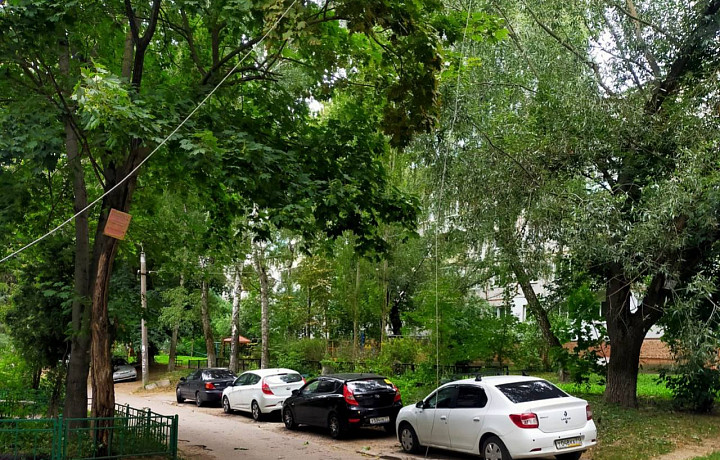 На улице Максимовского в Туле ветер оборвал линию электропередач