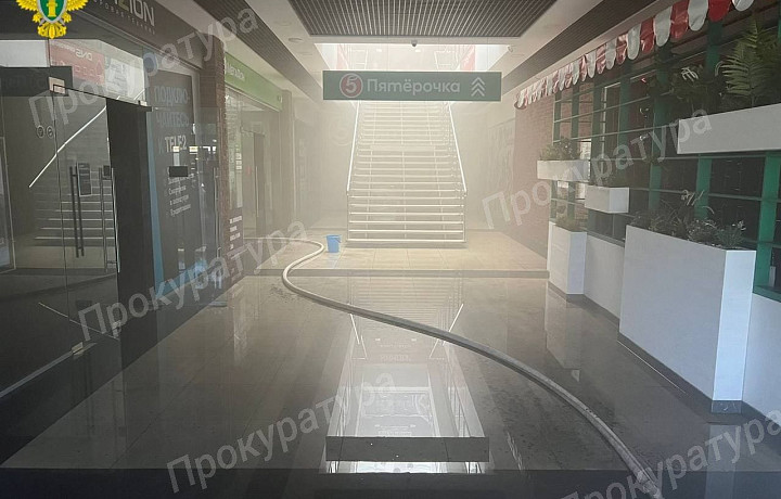 Прокуратура начала проверку пожара в ТЦ «Милан» в Новомосковске