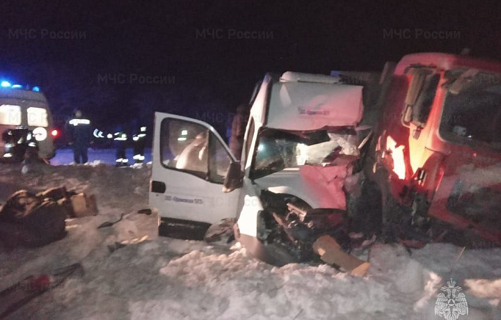 Опубликовано видео с моментом столкновения микроавтобуса и грузовика в Тульской области
