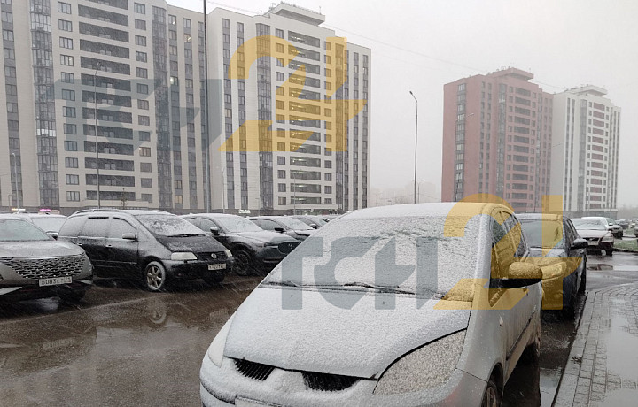 Тулу накрыл апрельский снег