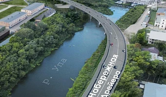 Строительство моста в Туле через реку Упу проводится по графику