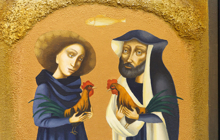 Таинственные маски и средневековые мотивы: в Туле открылась выставка художника Александра Майорова