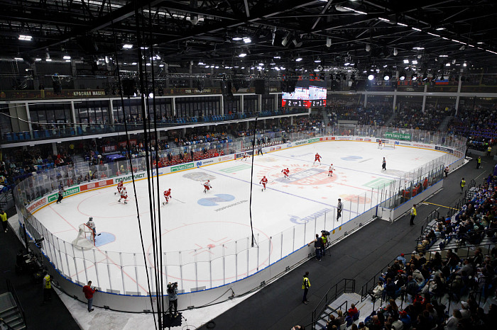 Фоторепортаж: как прошел матч между национальными сборными России и Беларуси