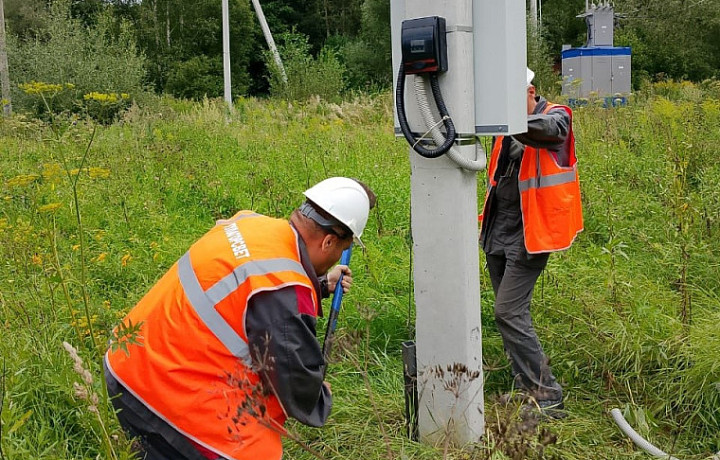 В деревне Конино Большой Тулы установили новое освещение