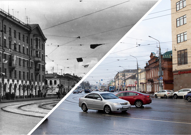 Ретро-Тула: Фото тульских перекрестков с разницей в 50 лет