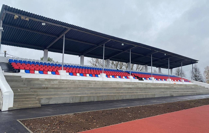 Работы по обновлению футбольного поля в Ясногорске завершены на 65%