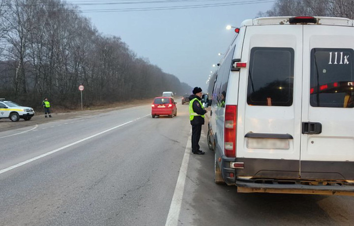 В Тульской области среди водителей автобусов поймали 25 нарушителей за четыре часа рейда