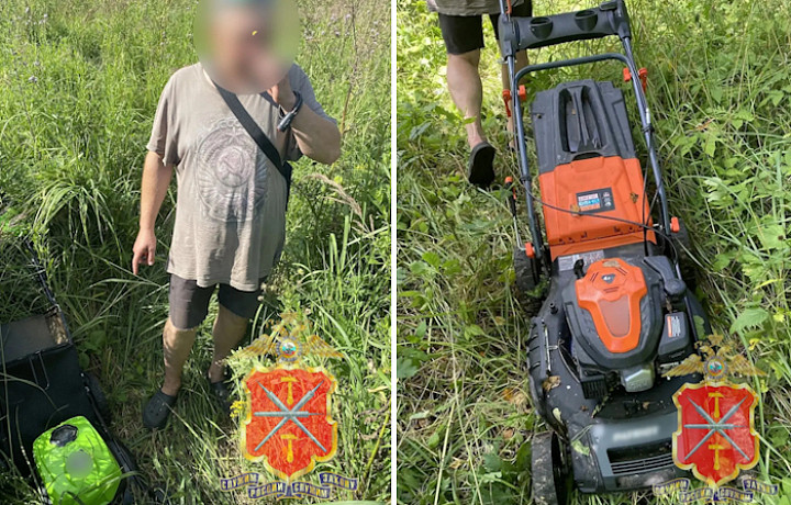 В Заокском районе безработный из ПВР попался на краже садовой техники
