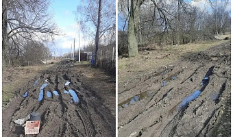 Ржавый кисель, разбитая дорога и тьма: жители деревни под Узловой «атаковали» губернатора в соцсетях