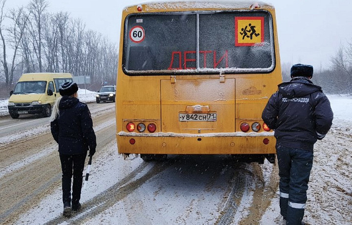 На трассе М-2 под Тулой поймали 14 водителей автобусов, нарушивших правила