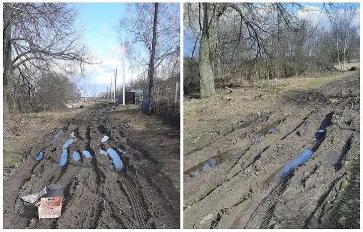 Ржавый кисель, разбитая дорога и тьма: жители деревни под Узловой «атаковали» губернатора в соцсетях