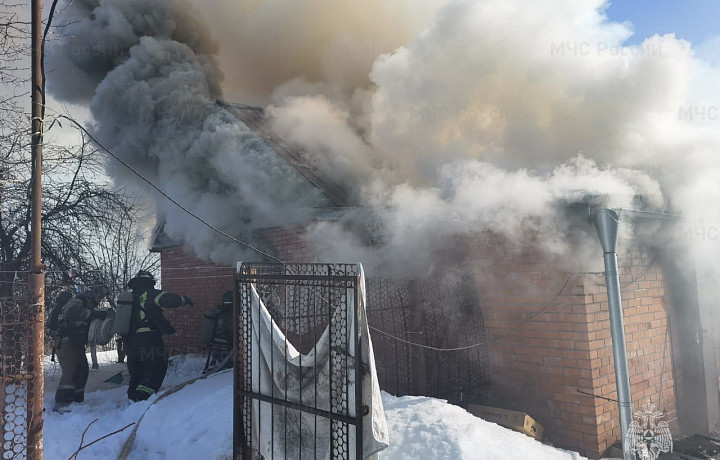В тульской деревне Юрьево на пожаре погиб мужчина