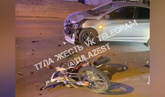 На Щегловской Засеке в Туле 14-летний подросток на питбайке попал в ДТП