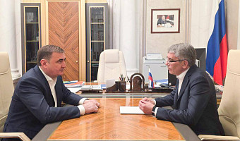 Губернатор Миляев обсудил с Дюминым спорт и экономику Тульской области