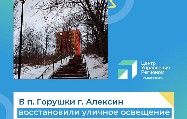 В Алексине по просьбе жителя отремонтировали уличное освещение