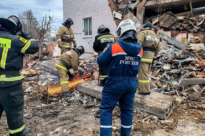 Опубликованы фото с места взрыва бытового газа в Куркино Тульской области