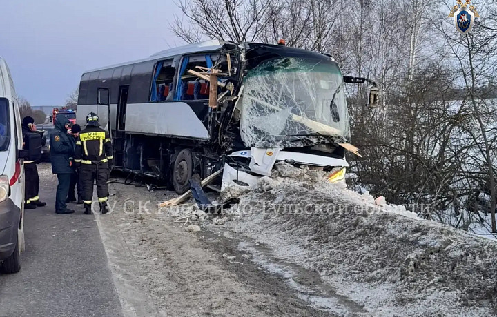 46-летняя женщина погибла в ДТП с автобусом в Тульской области, еще трое – получили травмы