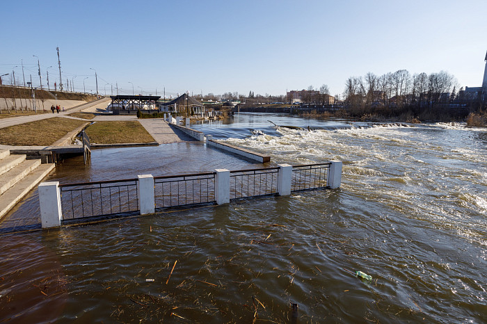 Пролетарская набережная в Туле вот-вот уйдет под воду: пик паводка возможен уже на следующей неделе
