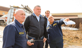 Глава тульской администрации проверил ликвидацию подтоплений в деревнях Бушово, Гнездино и Демидовки